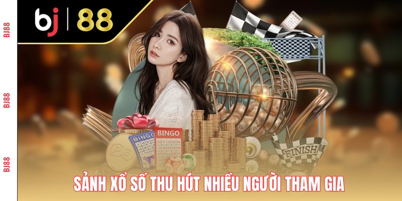 Sảnh xổ số thu hút nhiều người tham gia